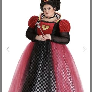 Queen of Hearts  Plus Size Adults Costume 5X- Red and Black